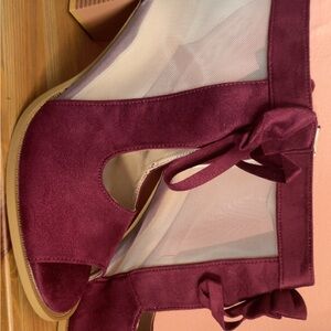 Elegant Burgundy Women's Shoes